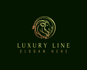 Luxury Wild Lion logo design