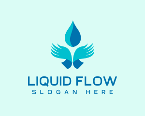 Abstract Hand Clean Water logo design