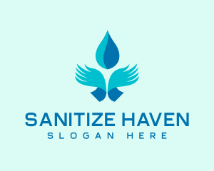 Abstract Hand Clean Water logo