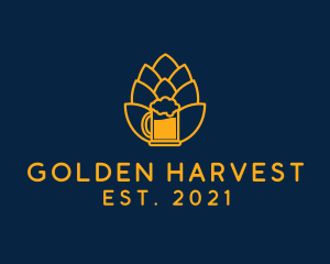 Golden Hop Beer  logo design