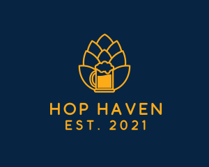 Golden Hop Beer  logo design