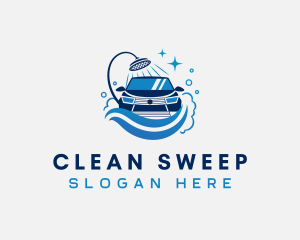 Car Wash Clean Sparkle logo design