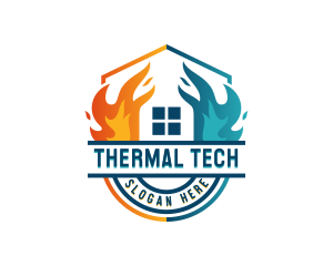 Cooling Thermal Temperature logo design