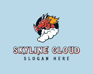 Dragon Smoke Cloud logo design