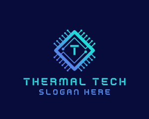 Tech Circuit Microchip logo design