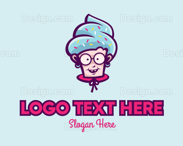 Sweet Old Lady Cupcake Logo