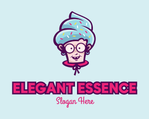 Sweet Old Lady Cupcake logo design