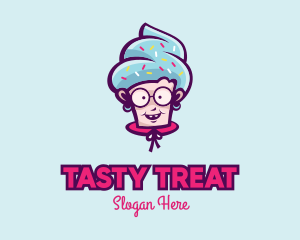 Sweet Old Lady Cupcake logo design