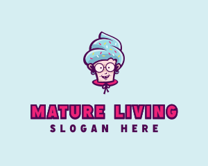 Sweet Old Lady Cupcake logo design