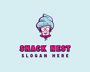 Sweet Old Lady Cupcake logo design