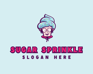 Sweet Old Lady Cupcake logo design