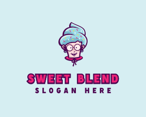 Sweet Old Lady Cupcake logo design