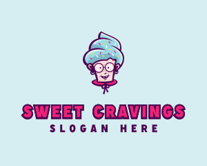 Sweet Old Lady Cupcake logo design