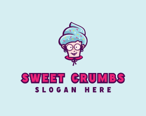 Sweet Old Lady Cupcake logo design