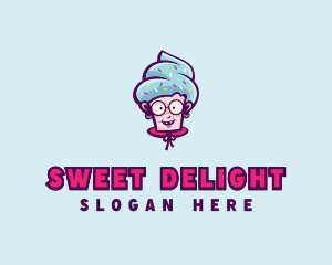 Sweet Old Lady Cupcake logo design