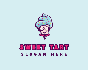 Sweet Old Lady Cupcake logo design