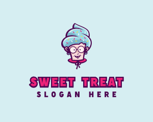 Sweet Old Lady Cupcake logo design