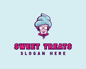 Sweet Old Lady Cupcake logo design