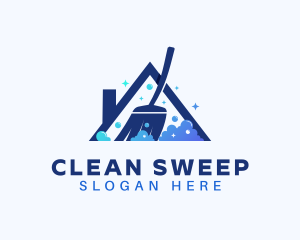 Housekeeping Broom Chores logo design