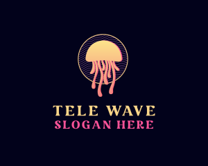 Creative Jellyfish Wave logo design