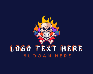 Gaming Casino Skull logo