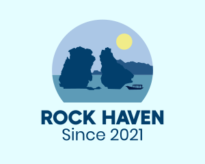 Mountain Rock Scenery logo design