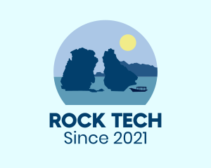 Mountain Rock Scenery logo design