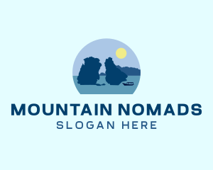 Mountain Rock Scenery logo design