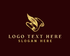 Law Feather Quill Paper logo