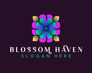 Flower Blossom Spa logo design
