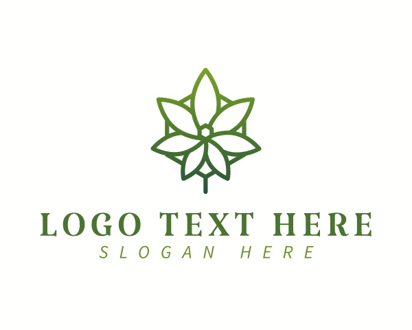 Organic Weed Leaf logo