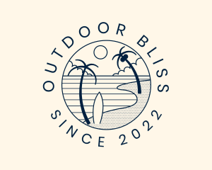 Tropical Surfing Resort logo design