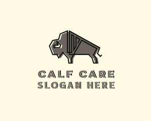 Strong Bison Animal logo design