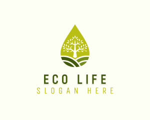 Eco Sustainable Tree logo design