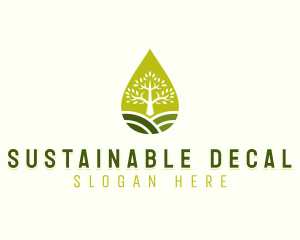 Eco Sustainable Tree logo design