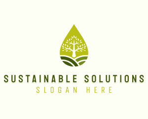 Eco Sustainable Tree logo design