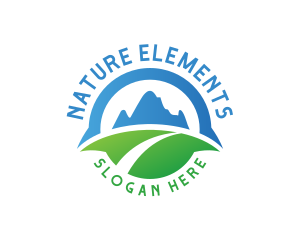 Nature Mountain Field  logo design