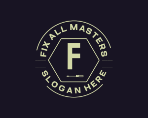 Hipster Industrial Fix logo design