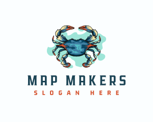 Maryland Crab Crustacean logo design