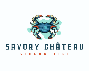 Maryland Crab Crustacean logo design