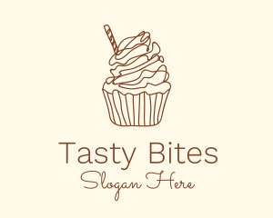 Delicious Chocolate Cupcake logo design