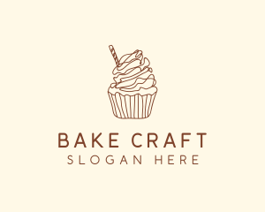 Delicious Chocolate Cupcake logo design