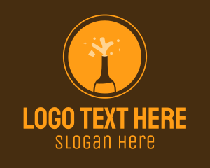 Orange Beer Bottle  logo