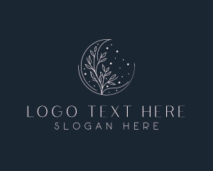 Floral Crescent Moon logo