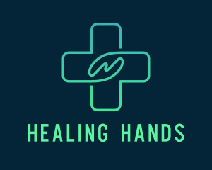 Medical Hand Cross logo design