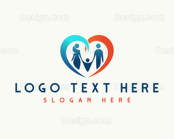 Heart Family Parenting Logo