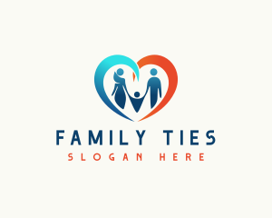 Heart Family Parenting logo design