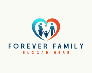Heart Family Parenting logo design