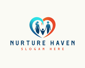 Heart Family Parenting logo design