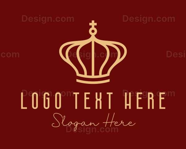 Gold Expensive Crown Logo